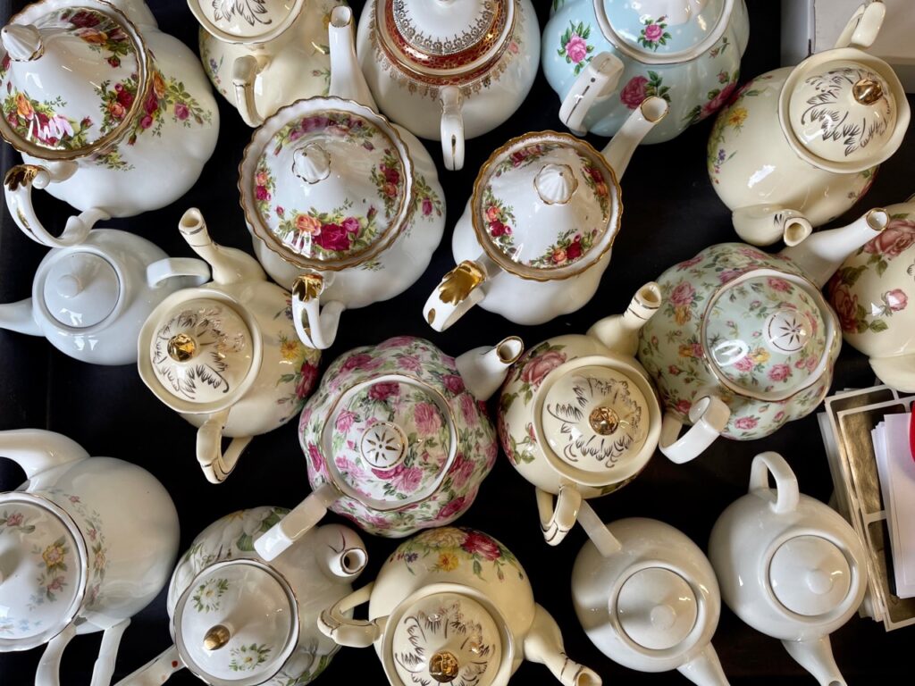 Collection of vintage teapots