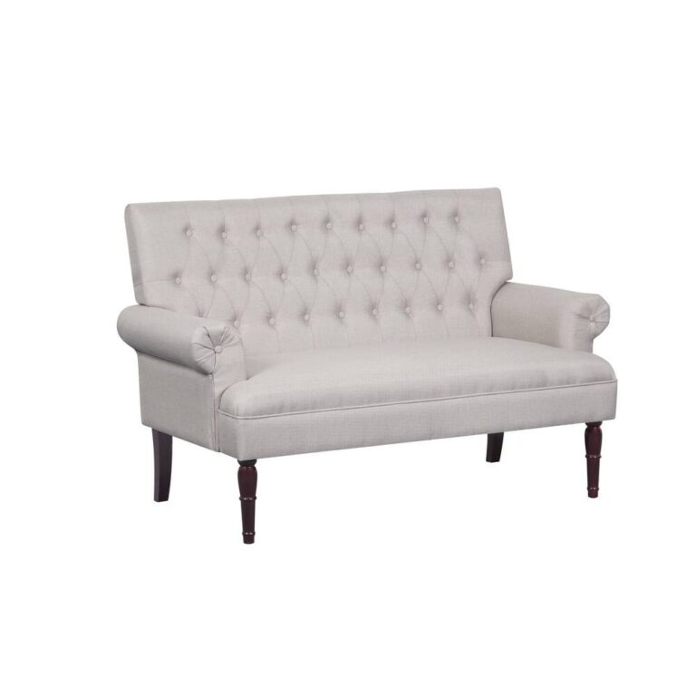 52” Linen Accent Settee